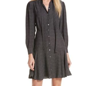 Rebecca Taylor Sprinkle Dot Silk Shirtdress